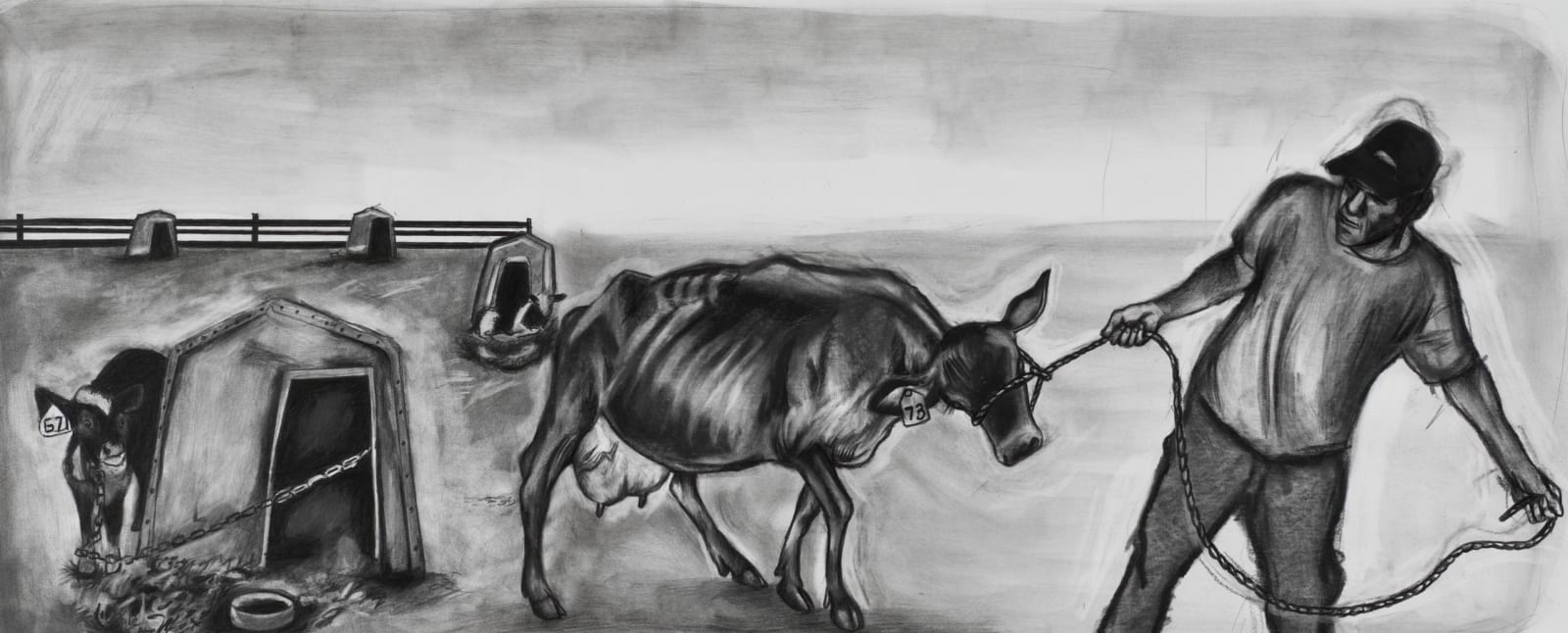 Sue Coe, They Will Never See Each Other Again, 2010