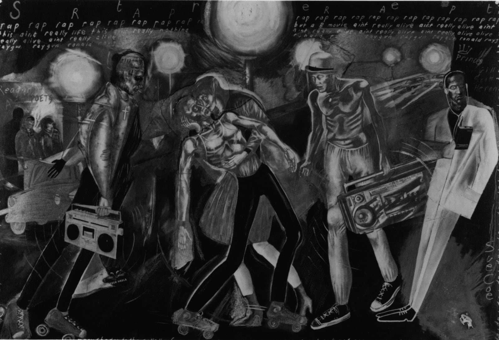 Sue Coe, Street Rap, 1982