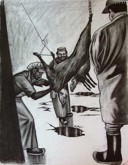 Sue Coe, The Government Inspector, 1991