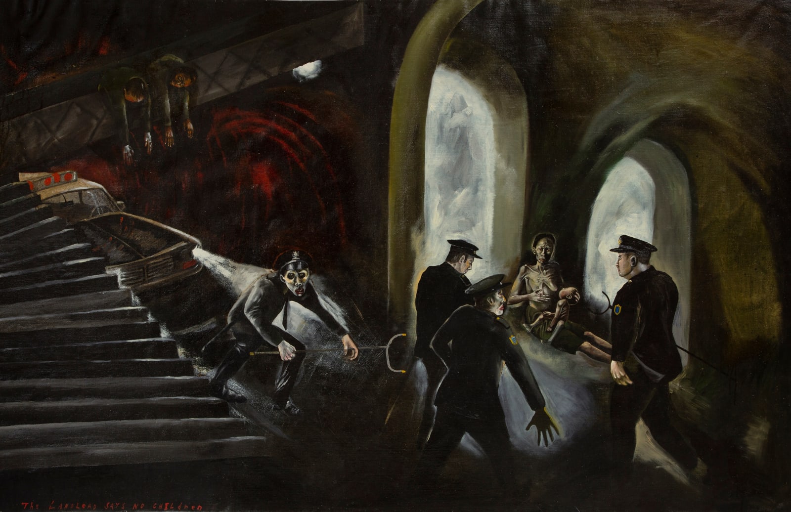 Sue Coe, Landlord Says No Children, 1985