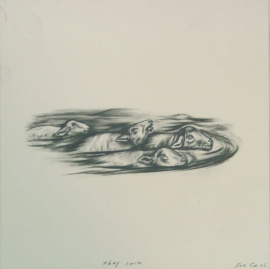 Sue Coe, They Swim, 2005
