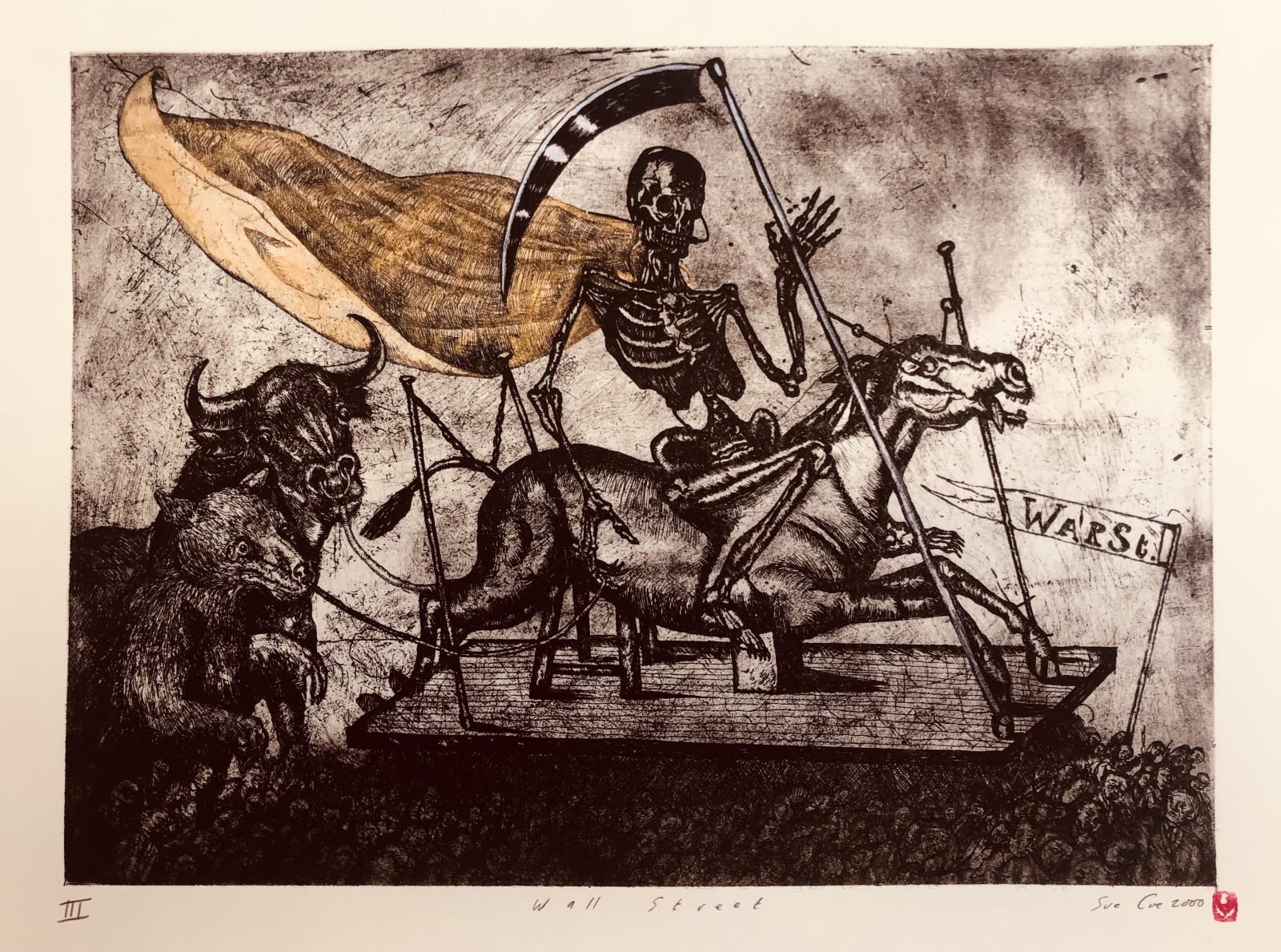 Sue Coe, War Street, 2000