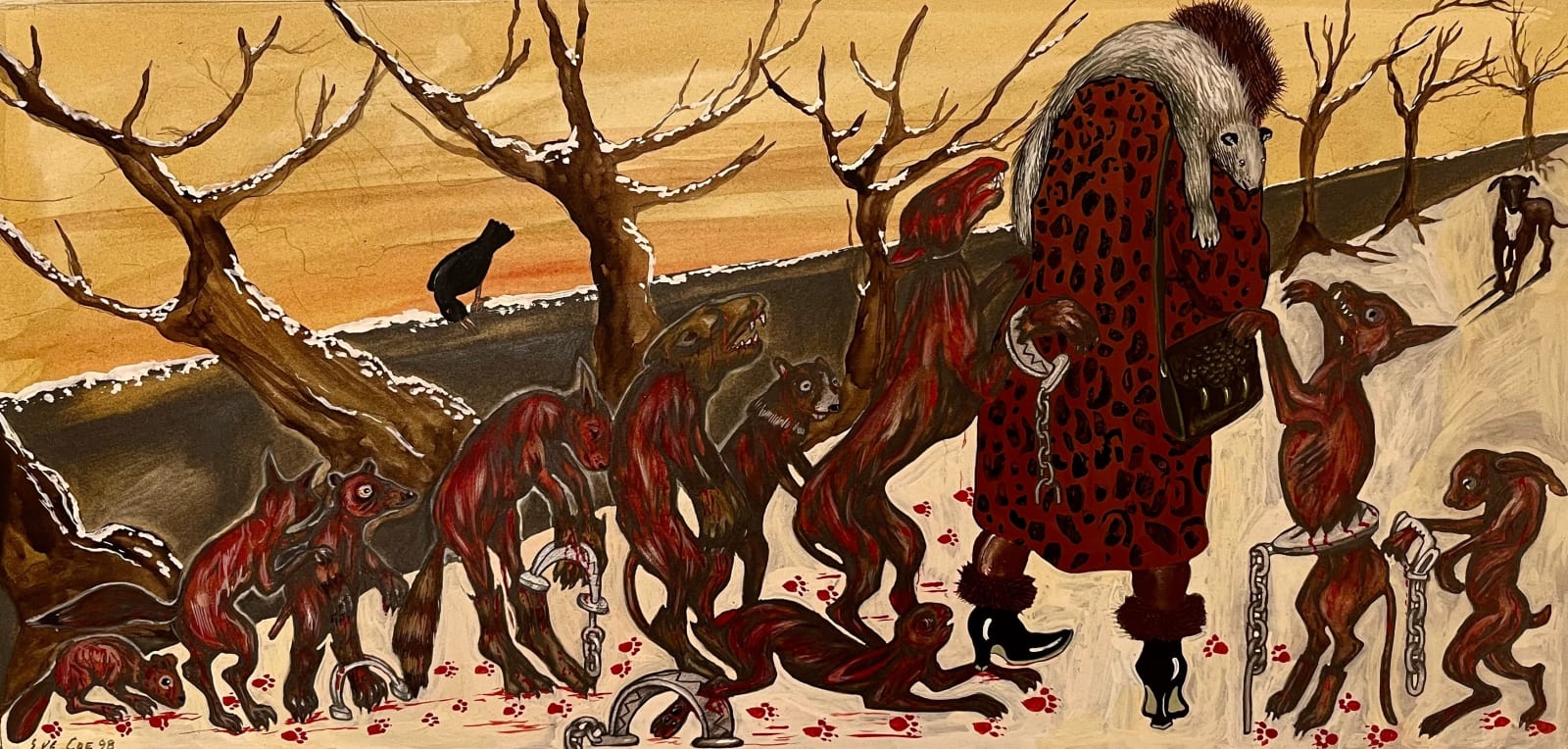 Sue Coe, It's Cold and They Don't Have Their Coats, 1998