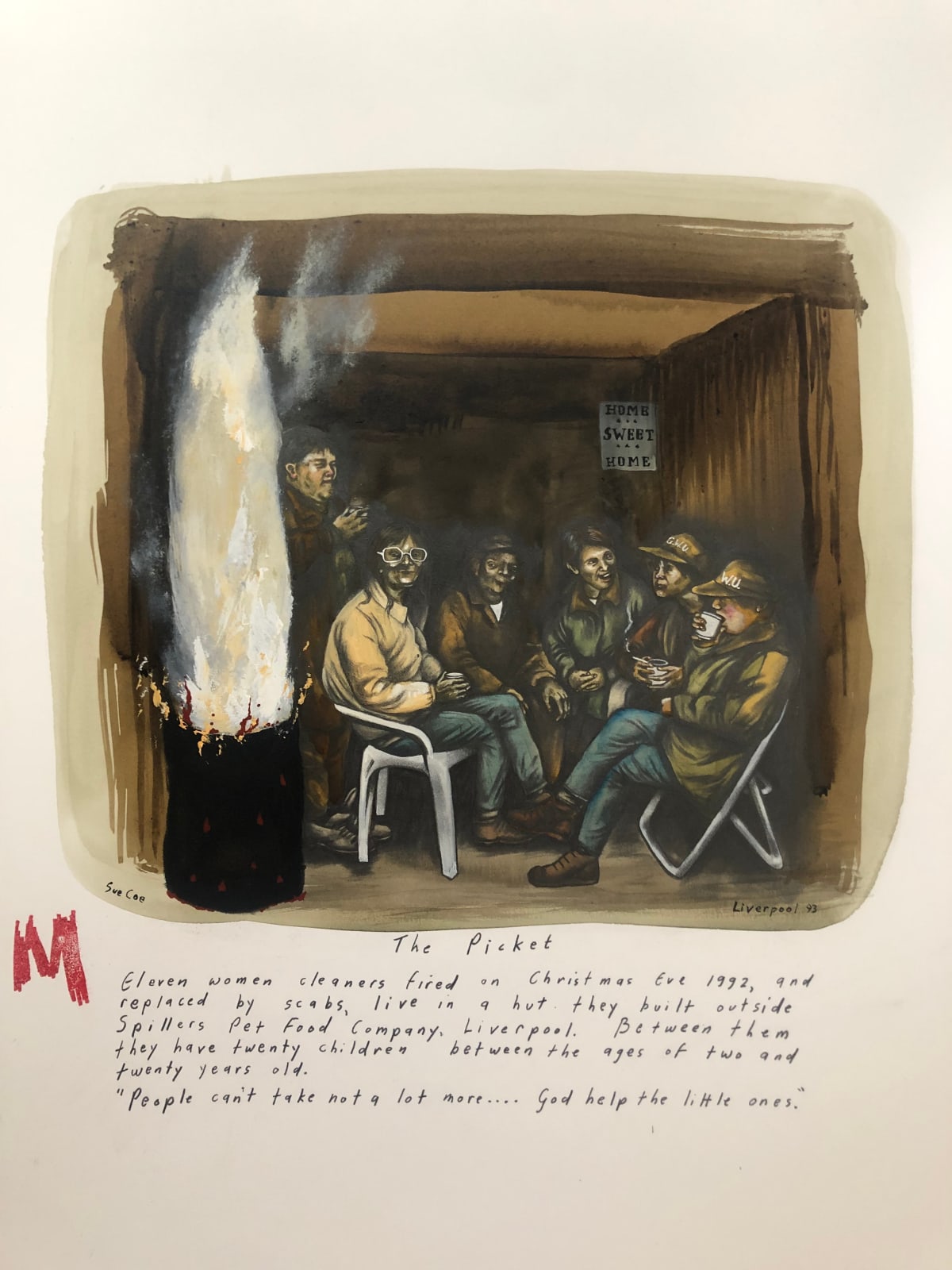 Sue Coe, The Picket, 1993