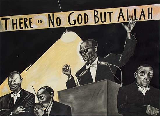 Sue Coe, There is No God But Allah, 1985