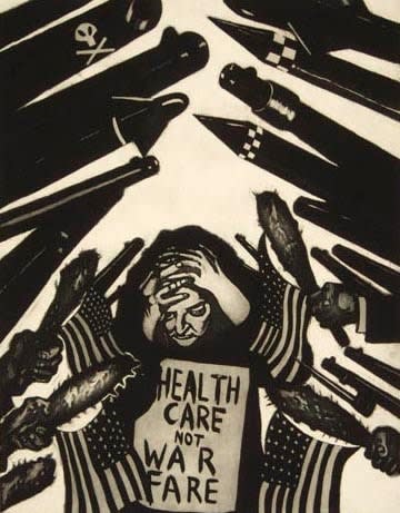 Sue Coe, Health Care (Not Warfare), 1991