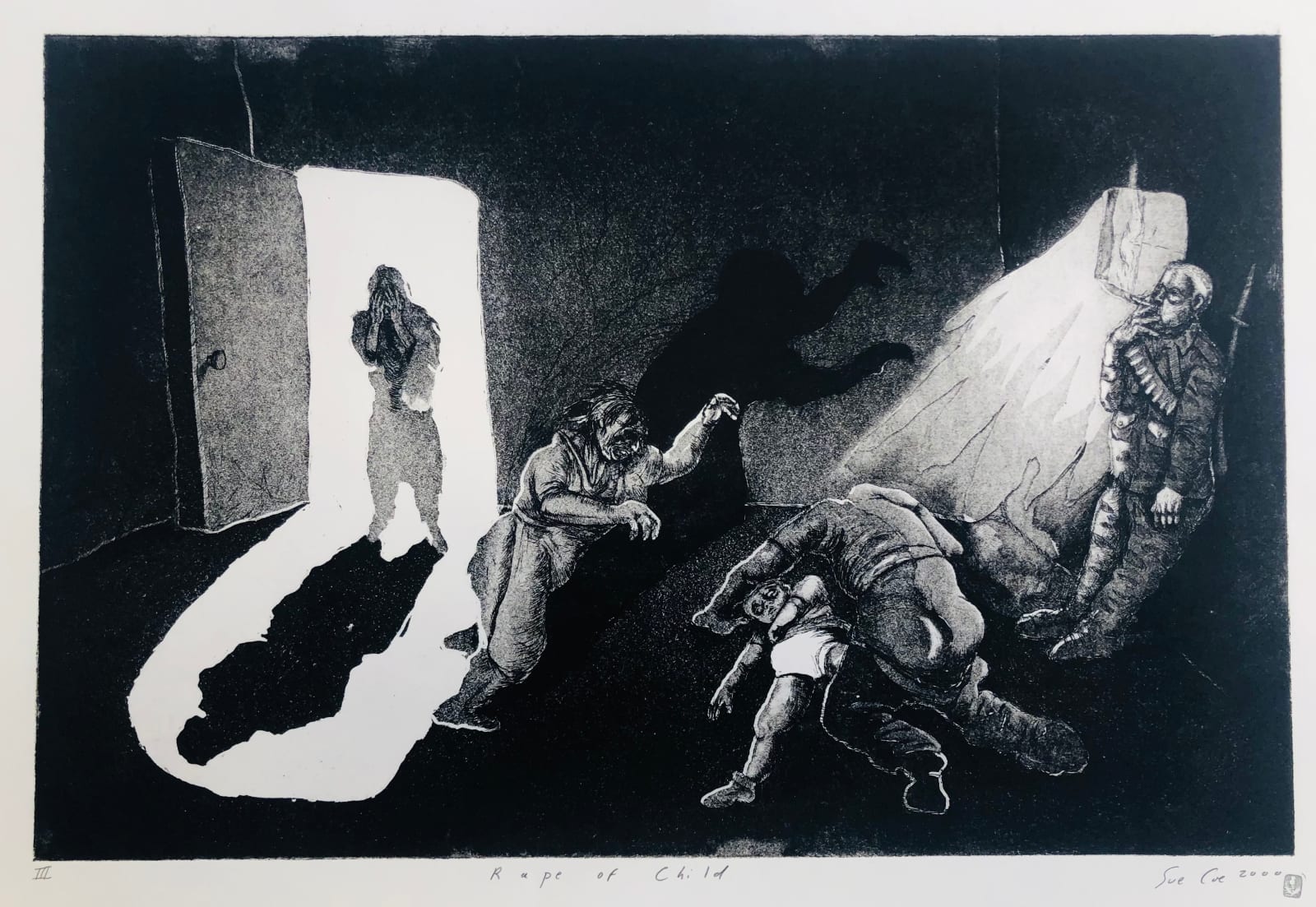 Sue Coe, Rape of Child, 2000