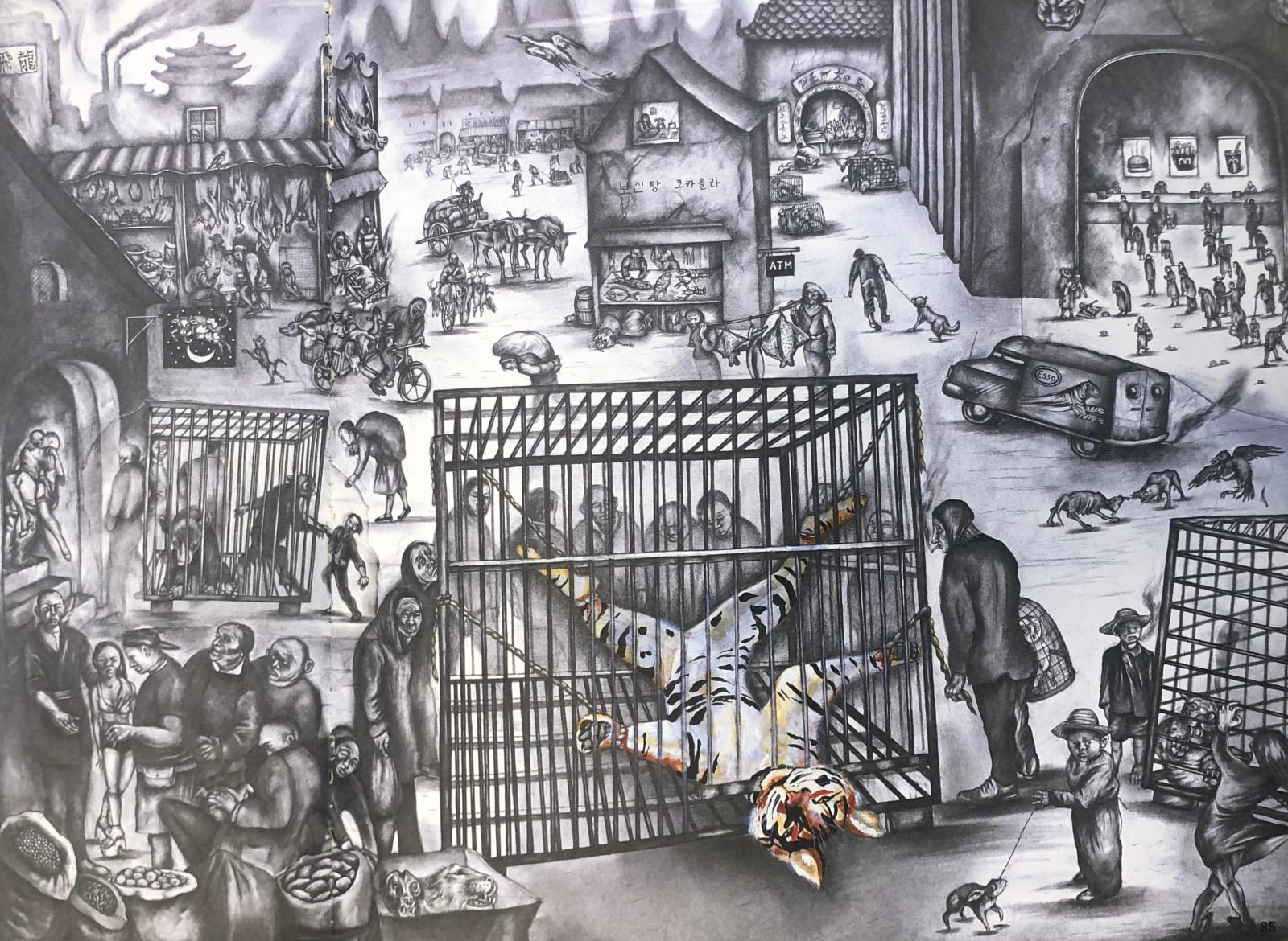 Sue Coe, Paper Tiger, 2002