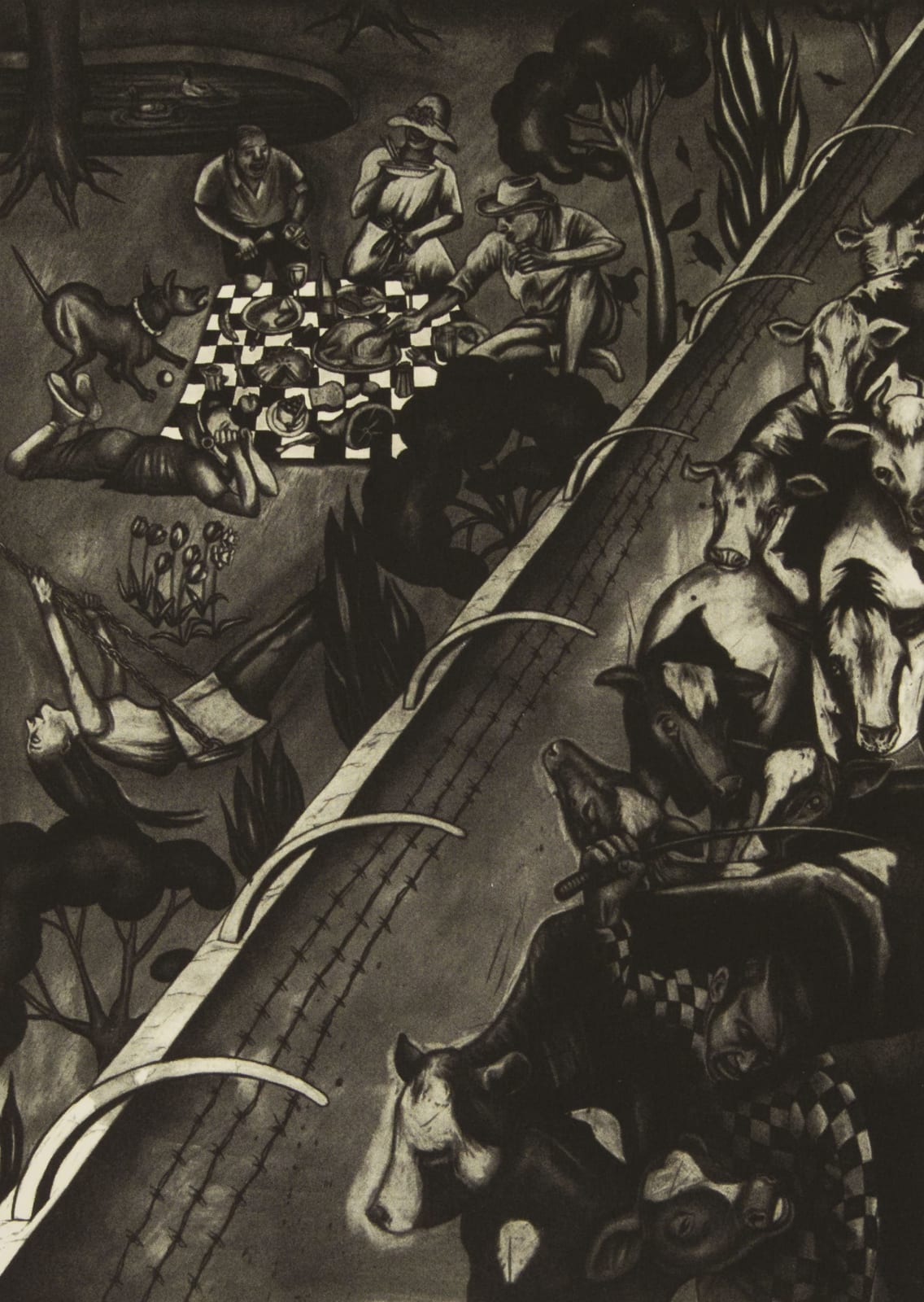 Sue Coe, It's a Picnic, 1992