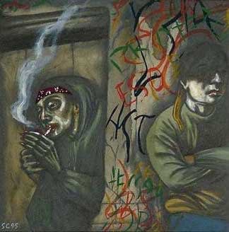 Sue Coe, Seller and Buyer, 1995
