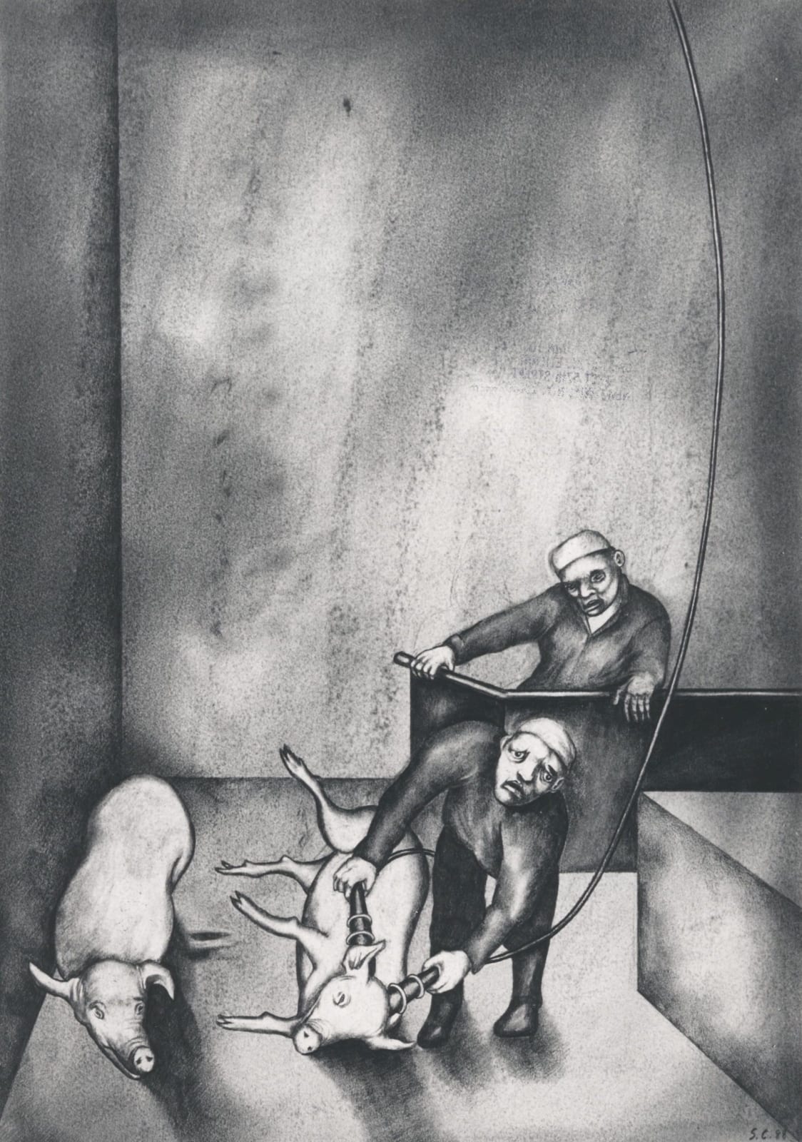 Sue Coe, Electrocution, 1988