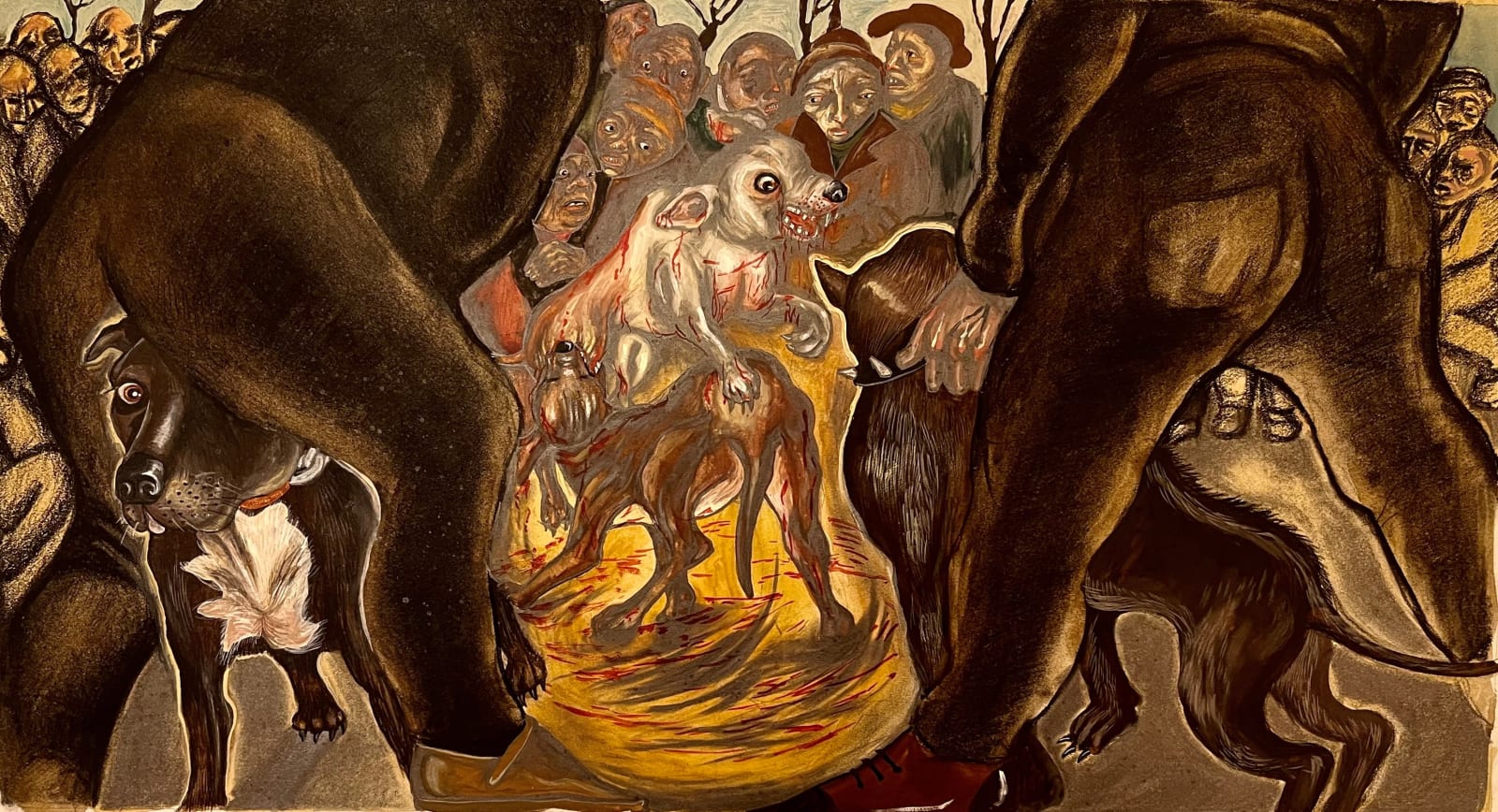 Sue Coe, Winner Takes All, 1998