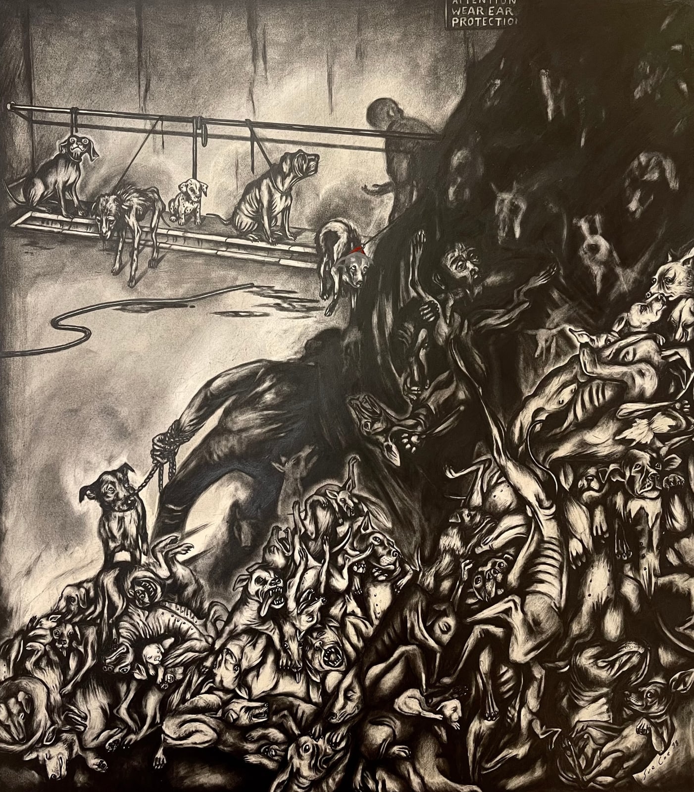 Sue Coe, Death Row Dogs, 1998
