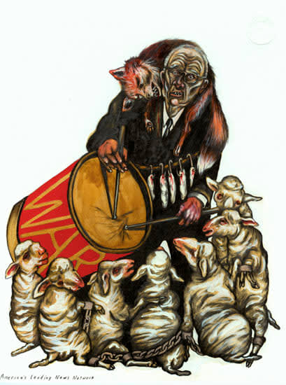 Sue Coe, America's Leading News Network, 2004