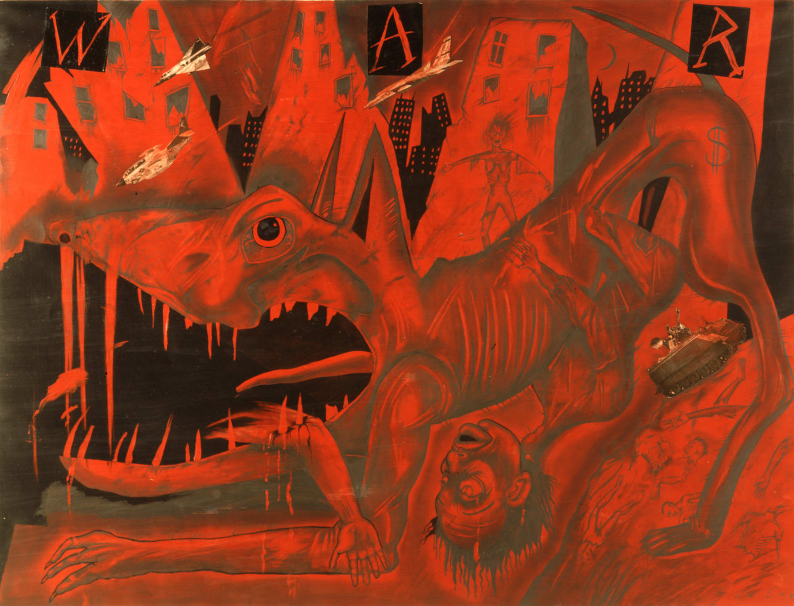 Sue Coe, Dog of War, 1983
