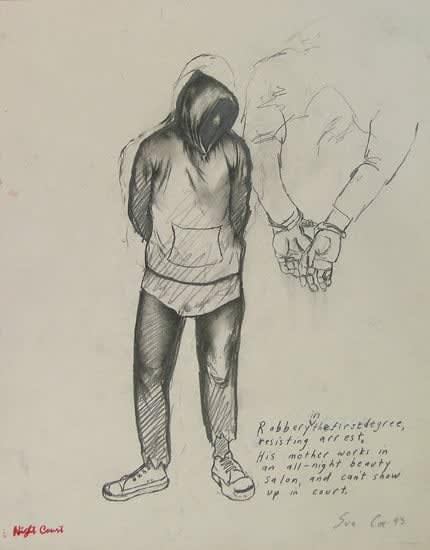 Sue Coe, Robbery in the First Degree, Resisting Arrest, 1992