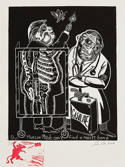 Sue Coe, Doc Moscow Mitch, 2019