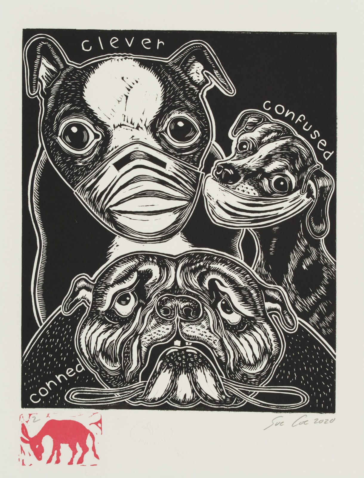 Sue Coe, Political Canines, 2020