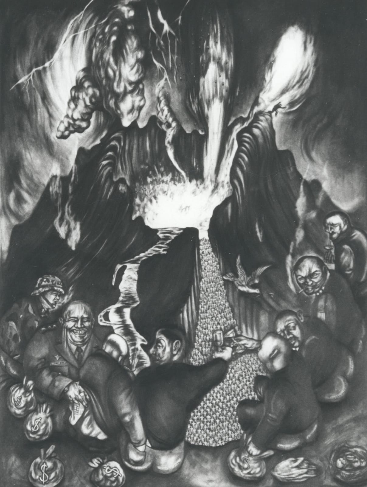 Sue Coe, Arms Merchants, 2000
