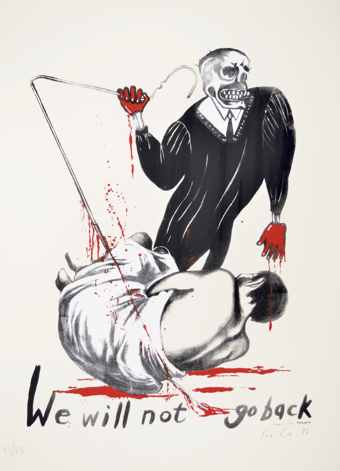Sue Coe, We Will Not Go Back, 1992