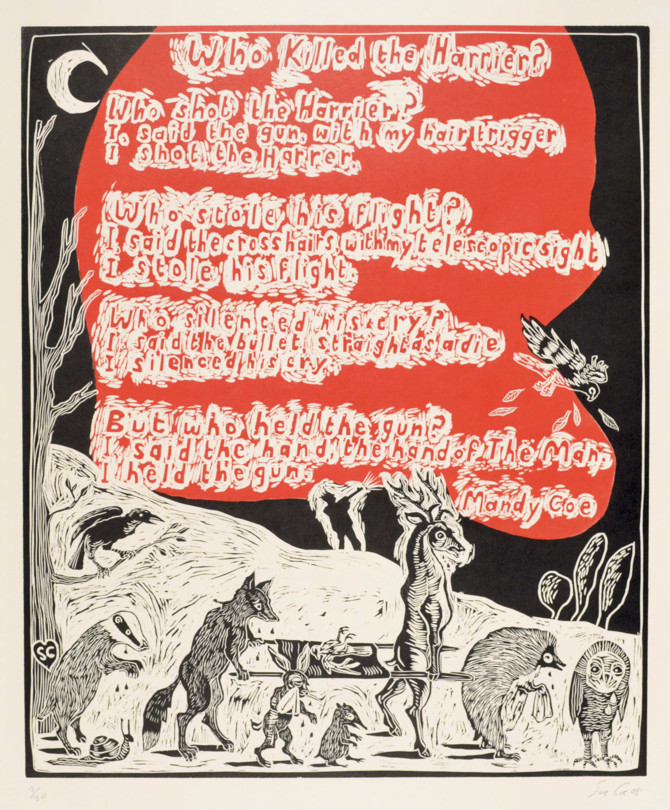 Sue Coe, Who Killed the Harrier?, 2007