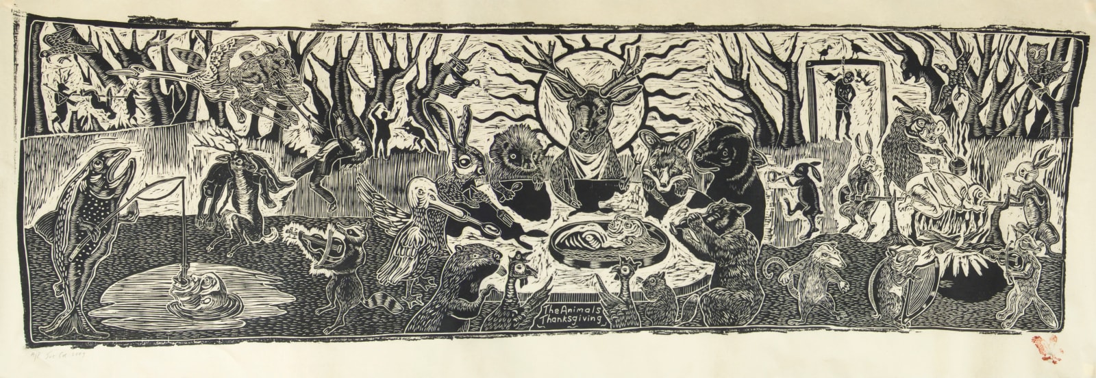 Sue Coe, The Animals' Thanksgiving, 2009