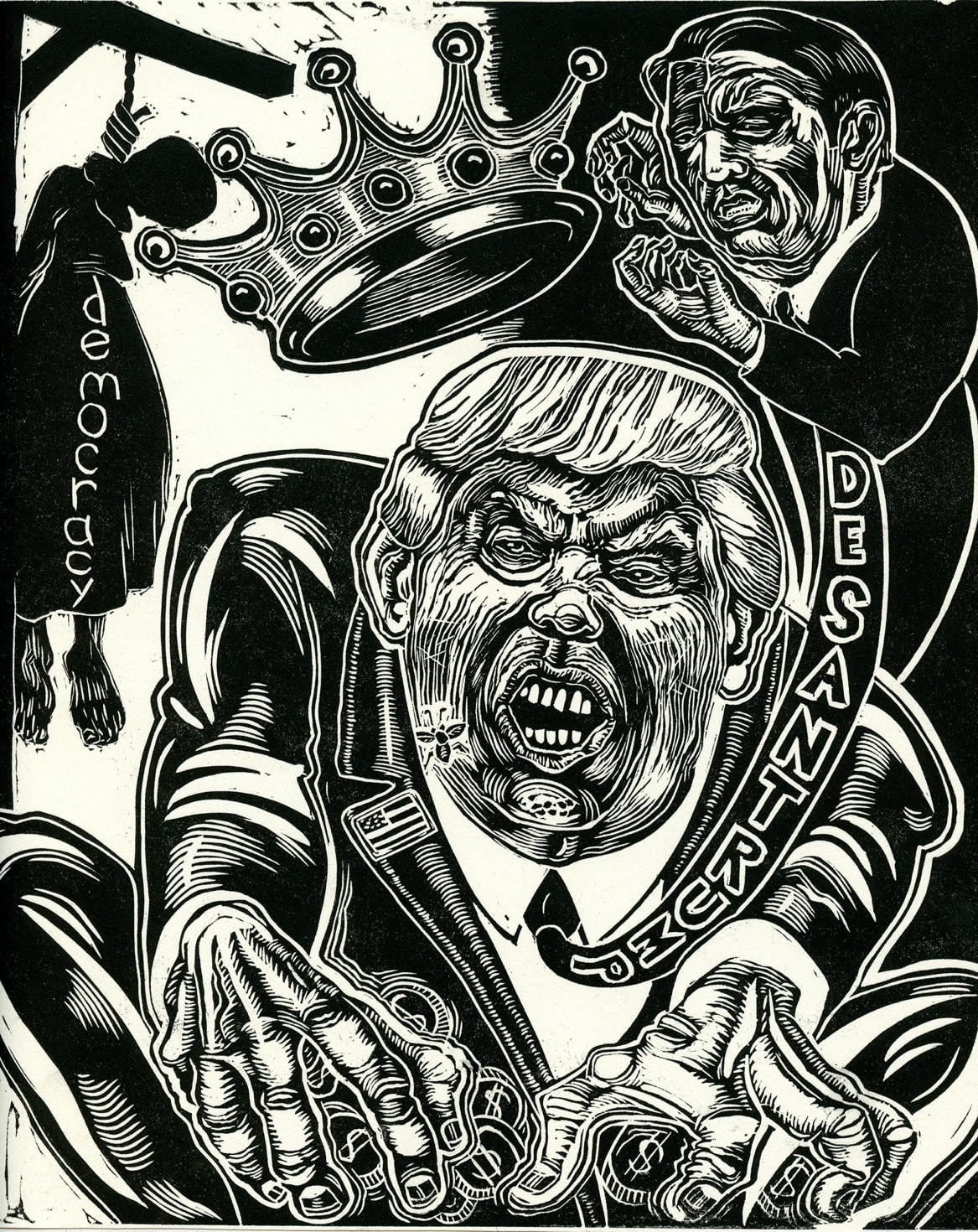 Sue Coe, DeSantrump, 2022