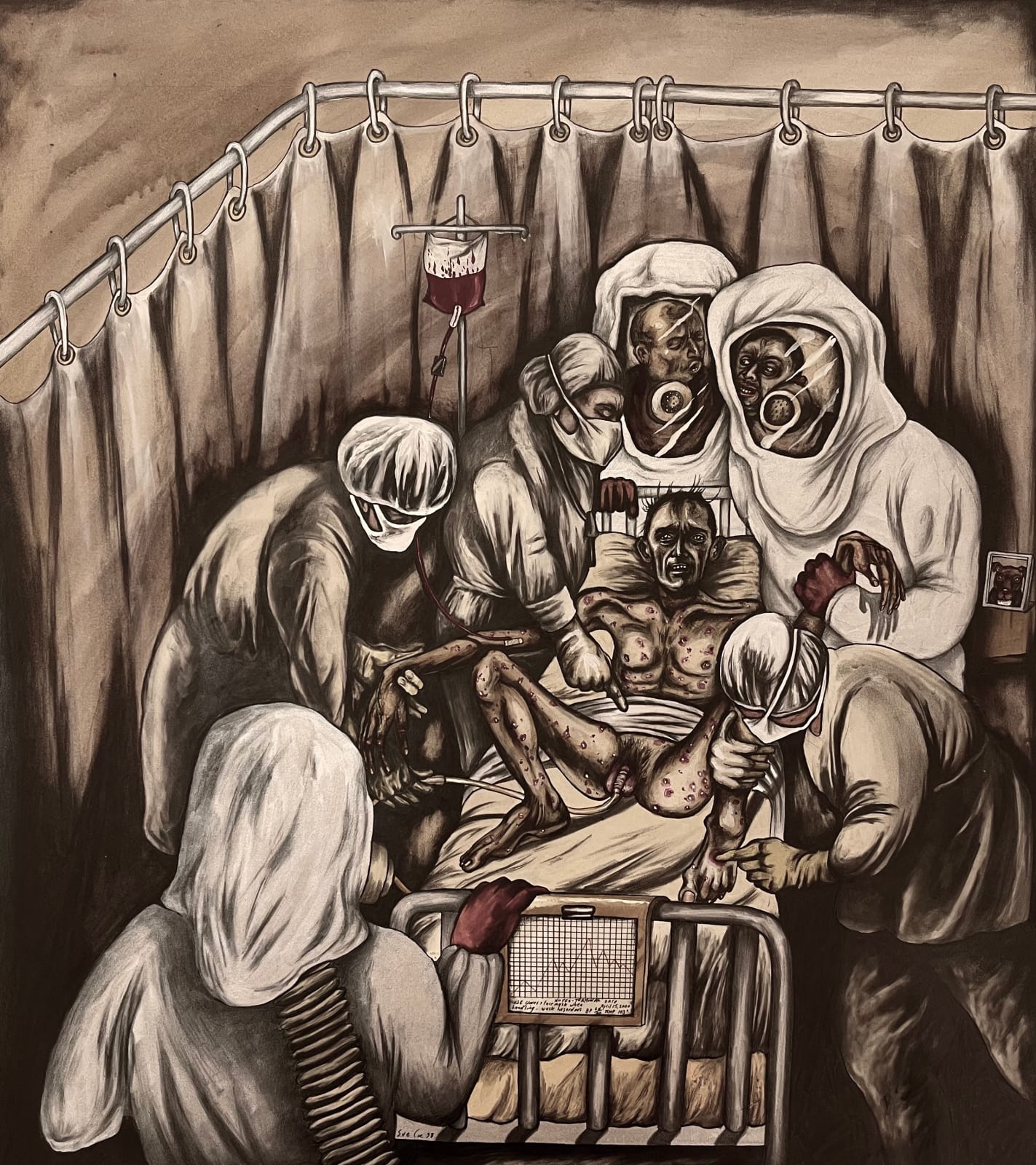 Sue Coe, They Were Interested in My Case, 1998