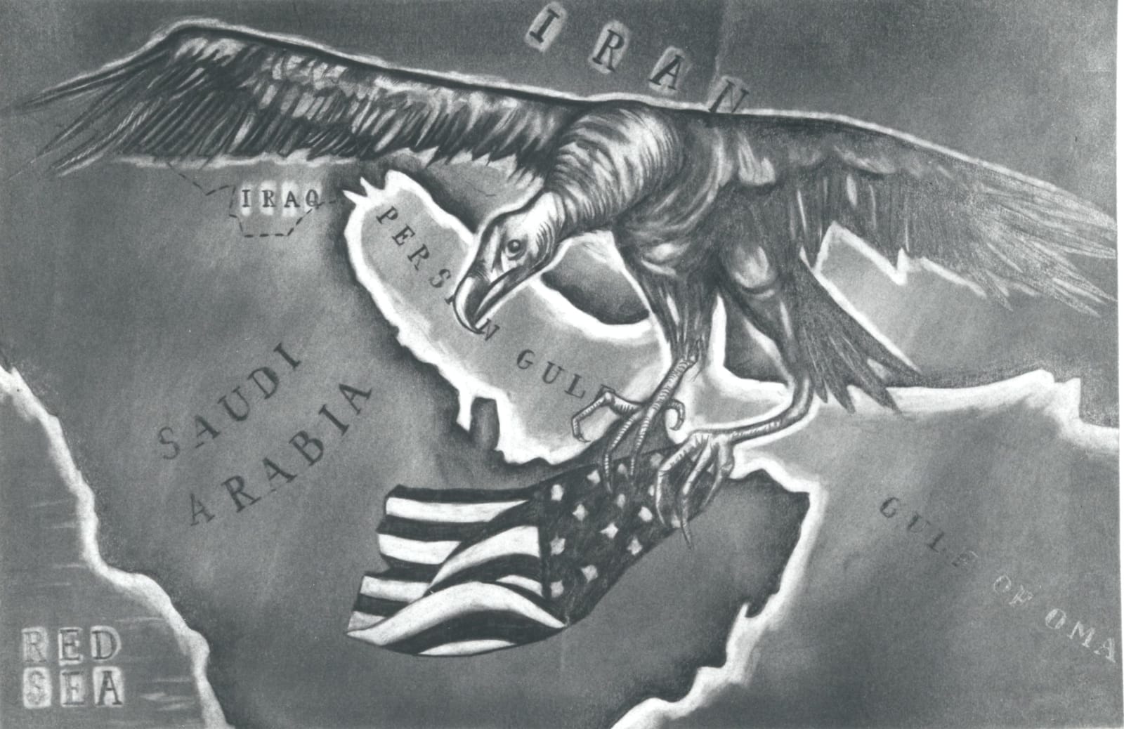 Sue Coe, The Gulf, 1988