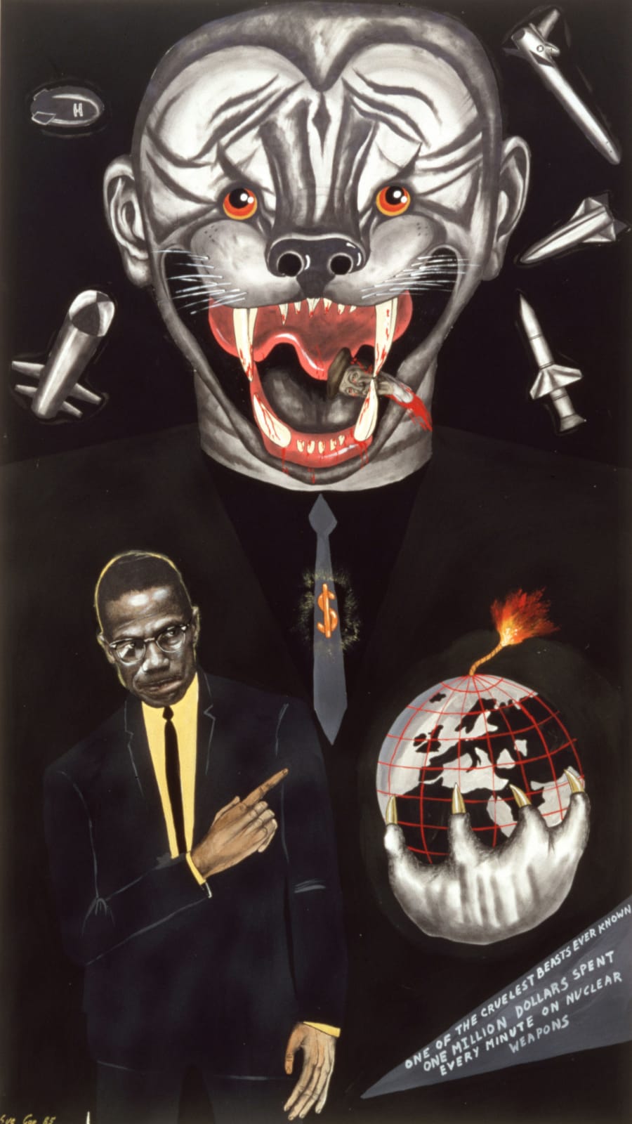 Sue Coe, One of the Cruelest Beasts Ever Known, 1985