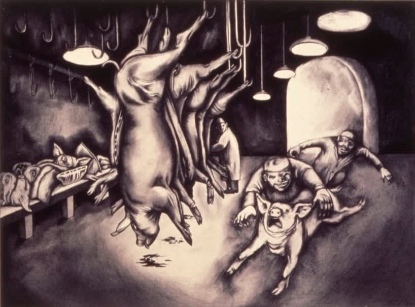 Sue Coe, There is No Escape, 1988