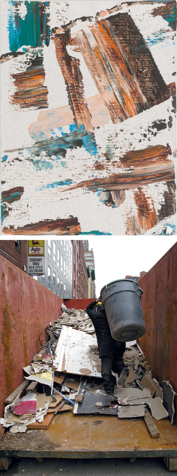 Juan Uslé, Rellenando un Serra, NY, 2008 - Residuos, Benissa, 2018, 2008/2018