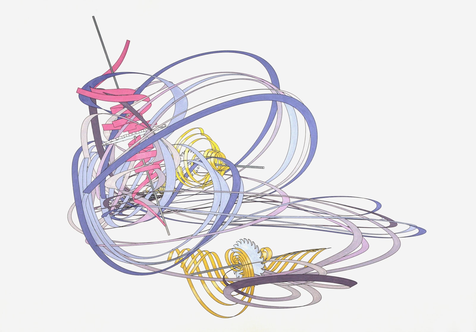 Alice Aycock, From the Series Entitled, " Sum Over Histories": Study for a Timescape, 2011