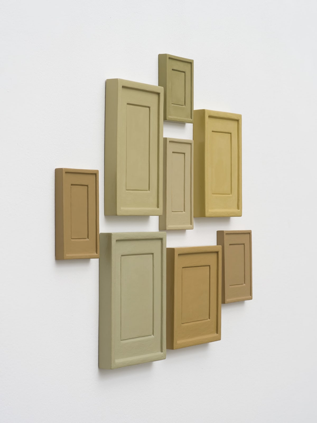 Allan McCollum, Collection of Eight Plaster Surrogates, Mold: 1982, Cast: 1993, Painted: 2013