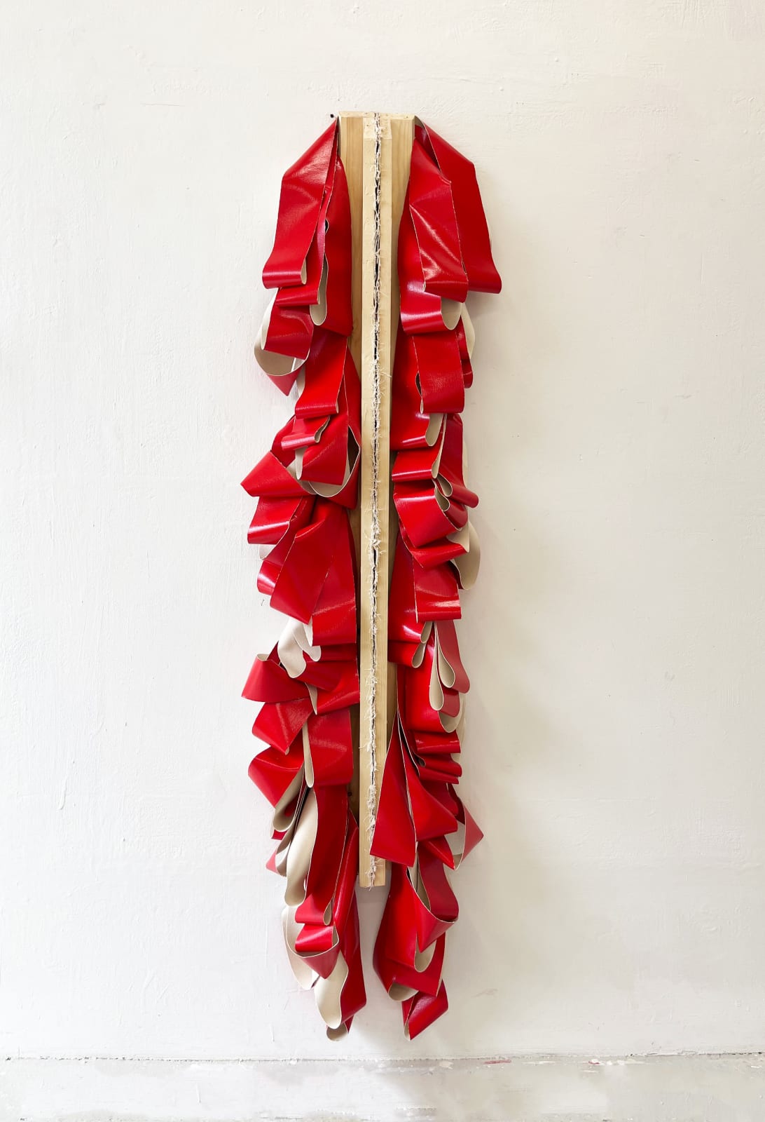 Angela de la Cruz, Long Hurdle (Red), 2024