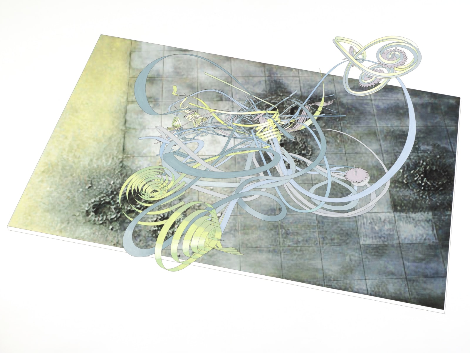 Alice Aycock_From the Series Entitled, Sum Over Histories Timescape #3A Over A Bombed Field