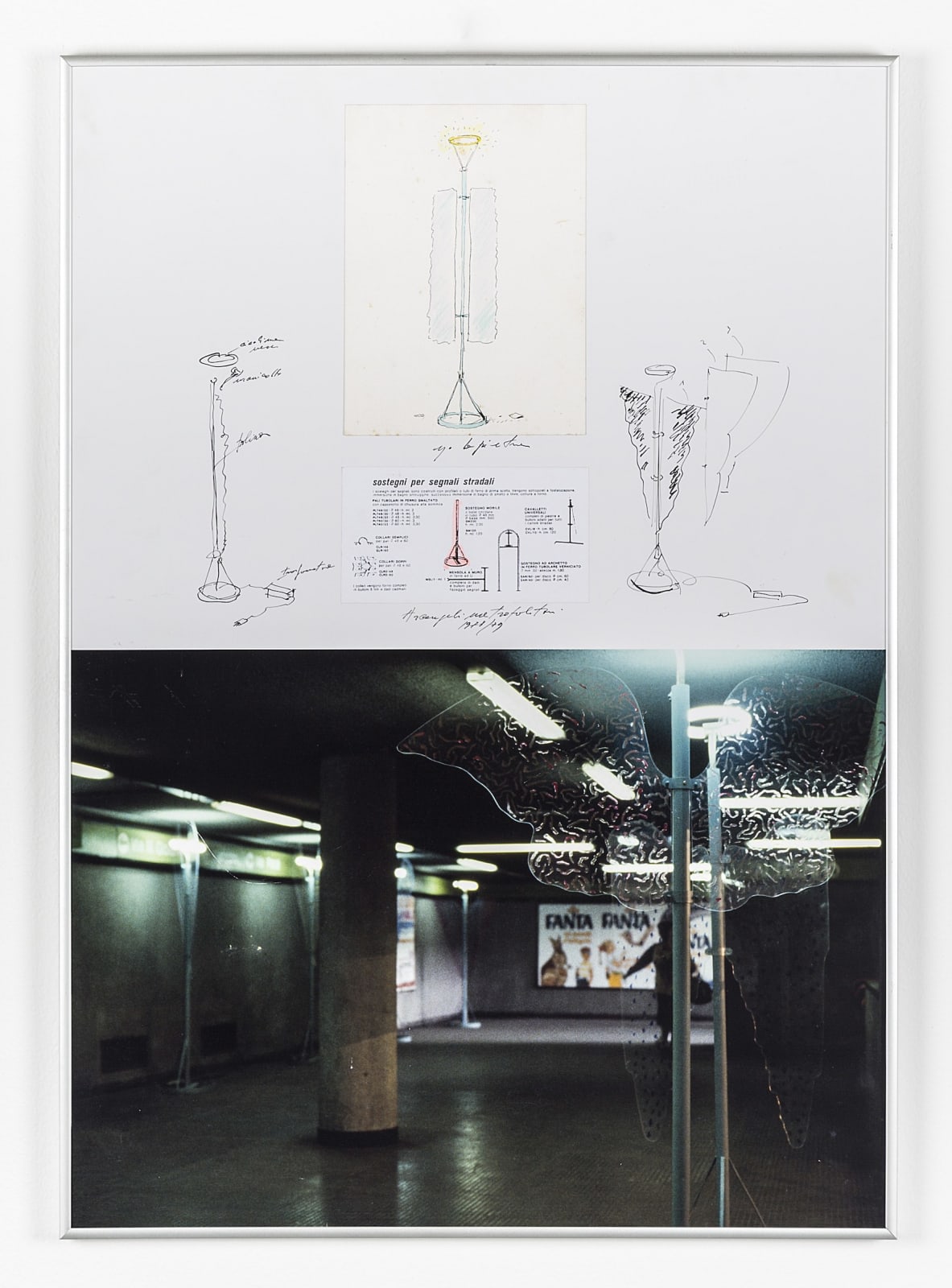 Ugo La Pietra, "Arcangelo Metropolitano" standing lamp, 1977