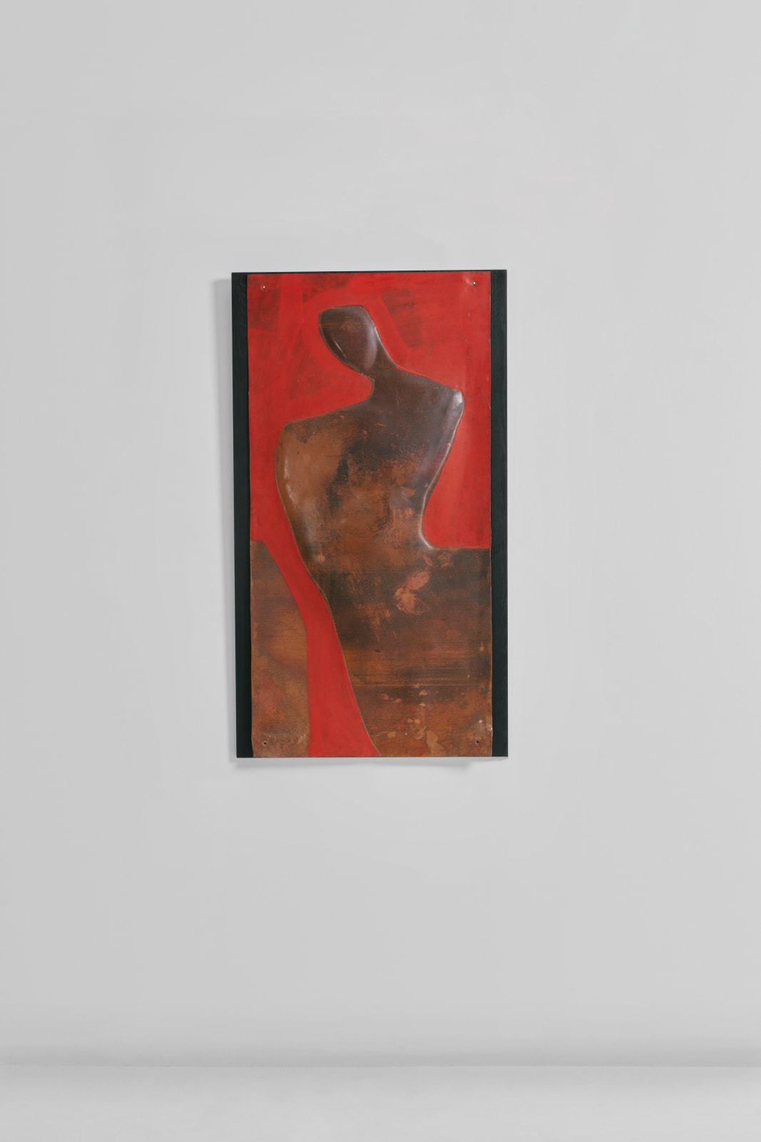 Jean Touret, "Silhouette Féminine sur Fond Rouge" wall panel, c. 1980