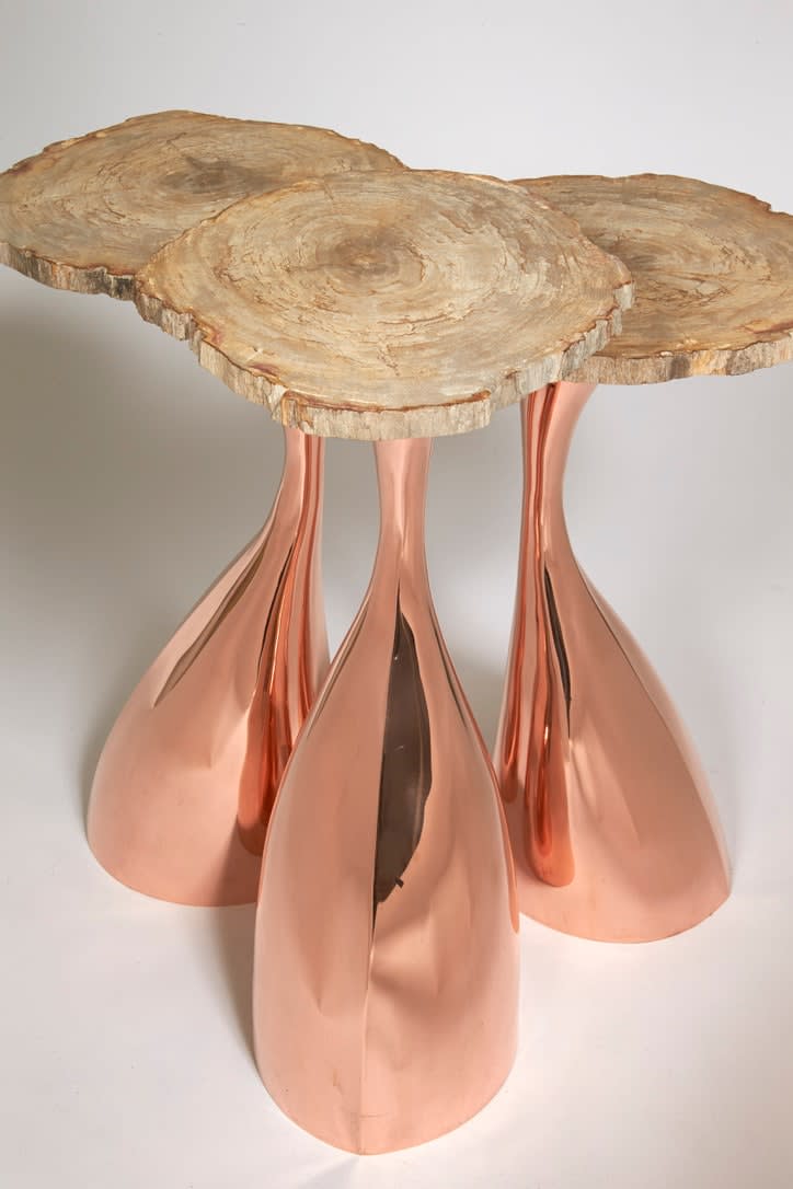 Philippe Hiquily, Henri Samuel side tables, 1975