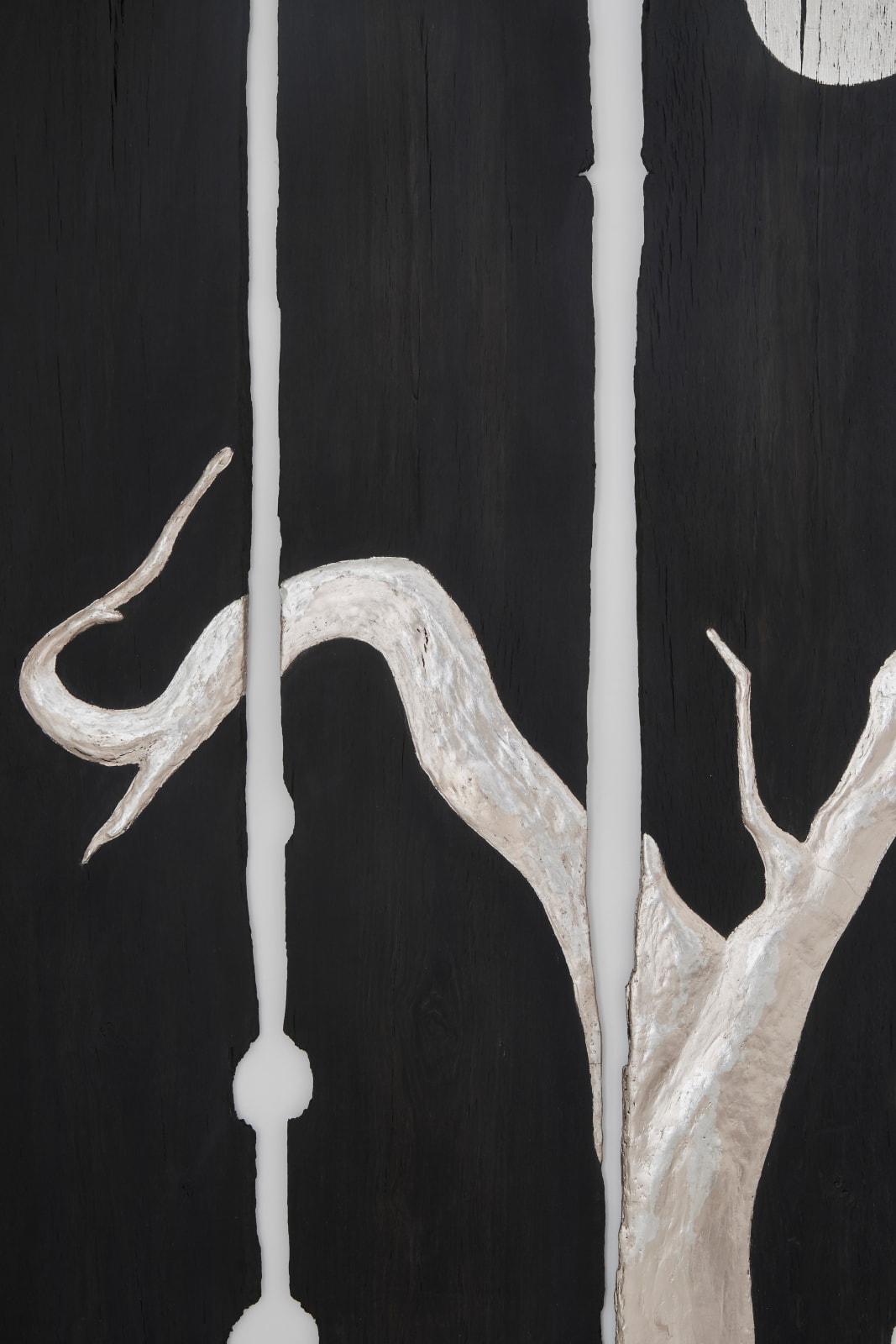 Harumi Klossowska de Rola, "Winter Night in a Full Moon" triptych wall panel, 2022
