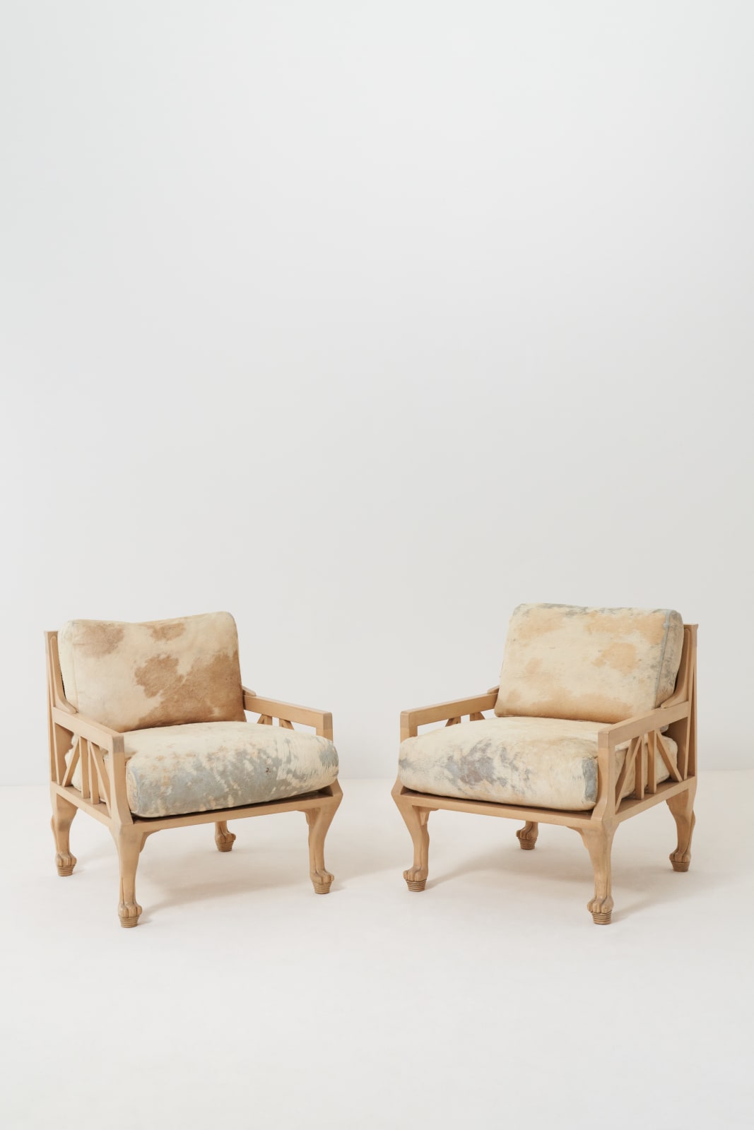 John Dickinson, "Thebes" armchairs, c. 1985