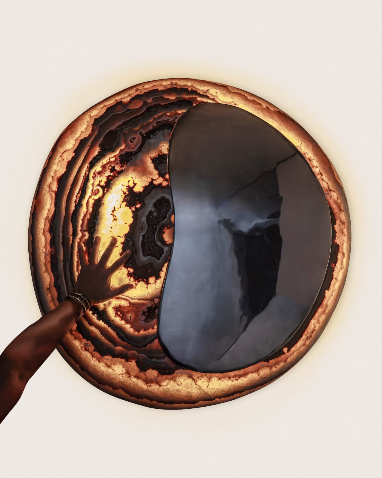 Omar Chakil, "Galatea Ankh" mirror, 2025