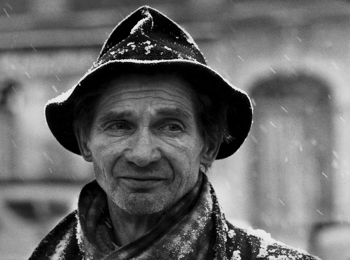 Stojan Kerbler, Portrait in snow , 1969