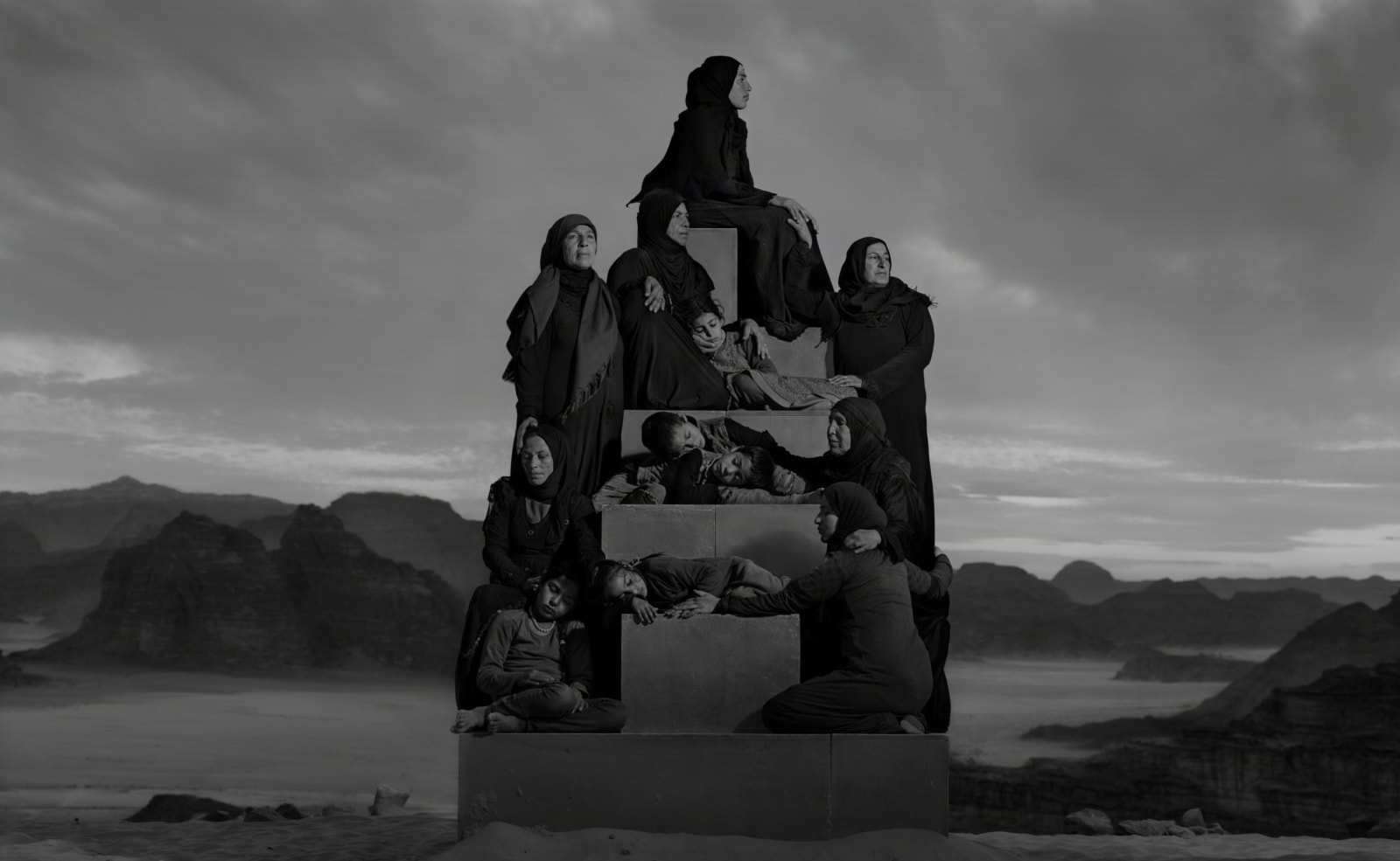 Nick Brandt, Women with Sleeping Children, Jordan, 2024