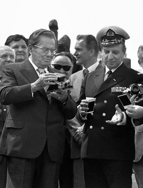Joco Žnidaršič, With Admiral Vidovic, Dražgoše, 1977