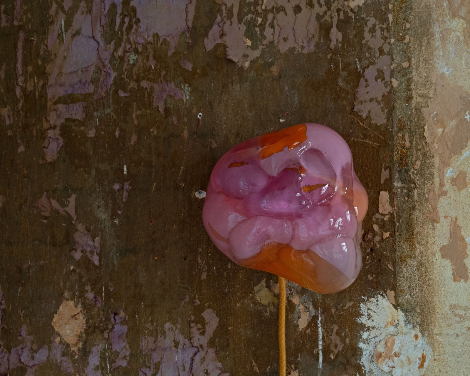 Laura Astrup Larsen, Pillow Face Orange Pink, 2024