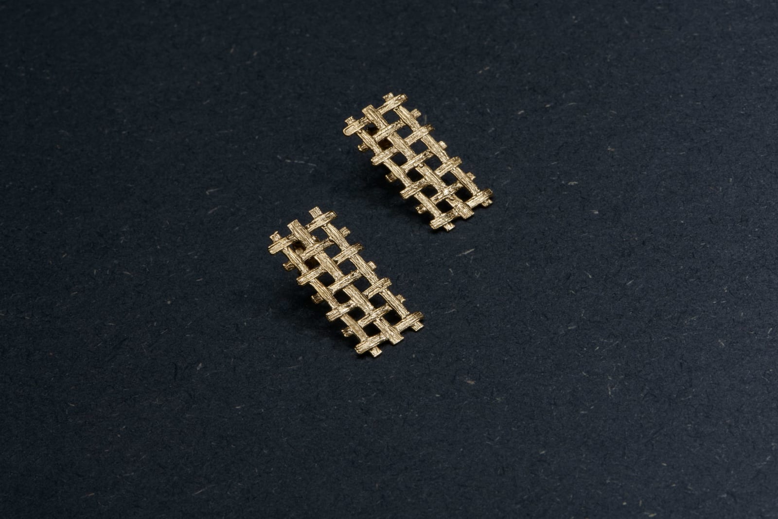 Harry Parr-Young, Rattan Cast Earrings Rectangle