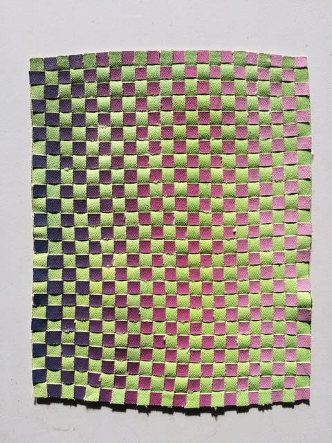 Eric Wall, Green on Pink and Purple, 2018