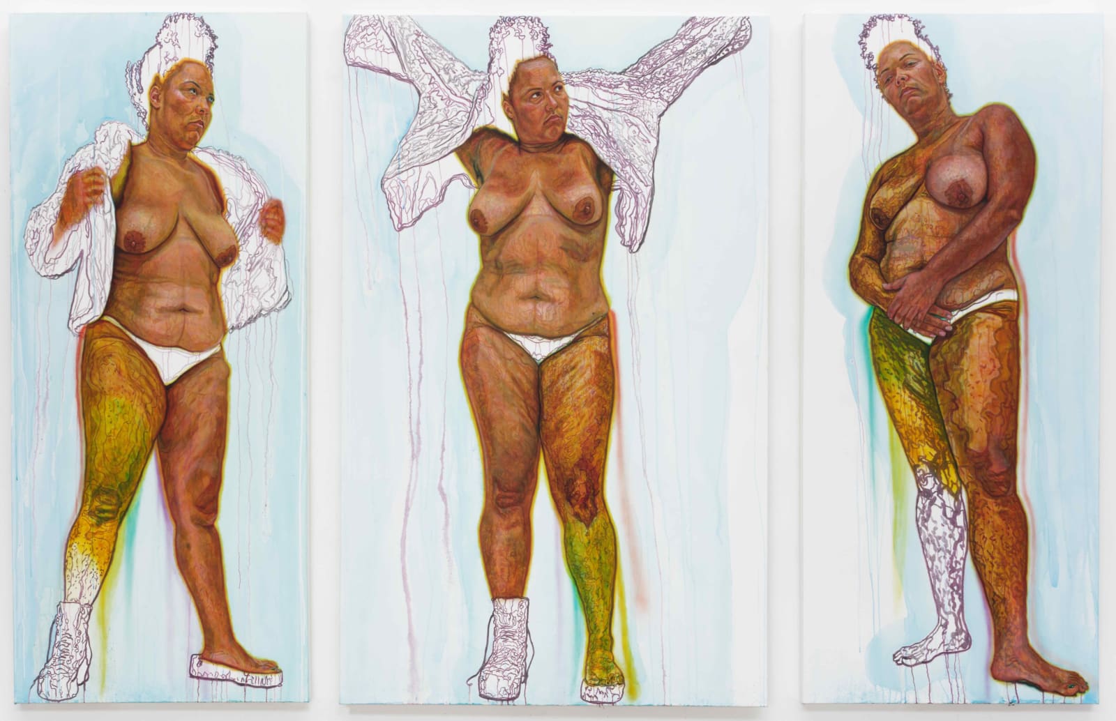 Cecilia Ulfsdotter Klementsson, Naked Drag; Artimus / left panel of triptych, 2022