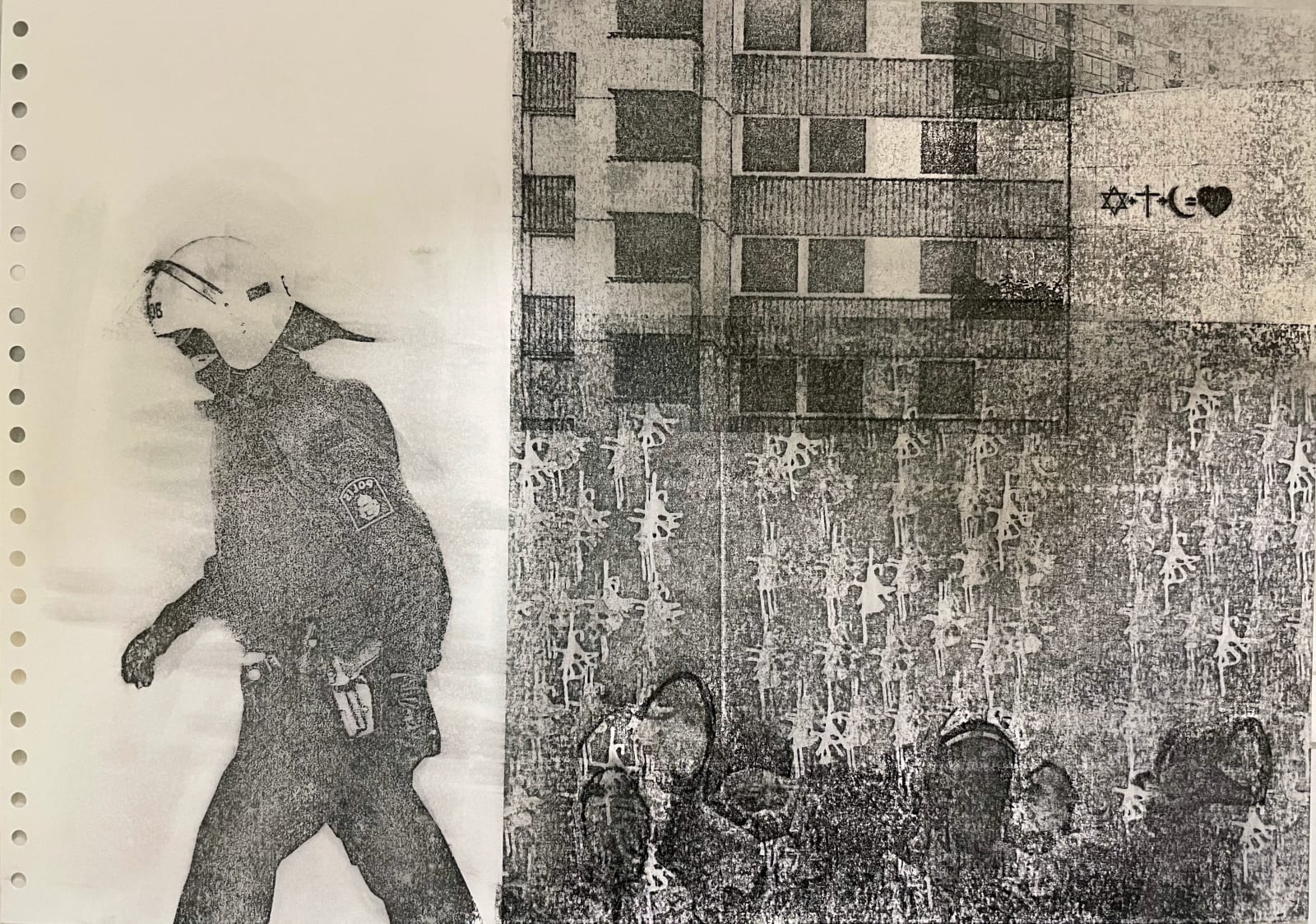 Daniel Franzén / E, Monotype Image Transfer 1